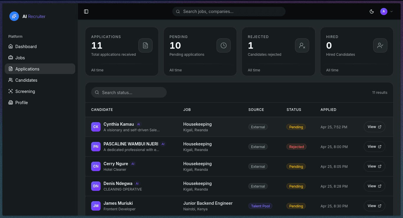 AI Recruiter Platform — screenshot 4
